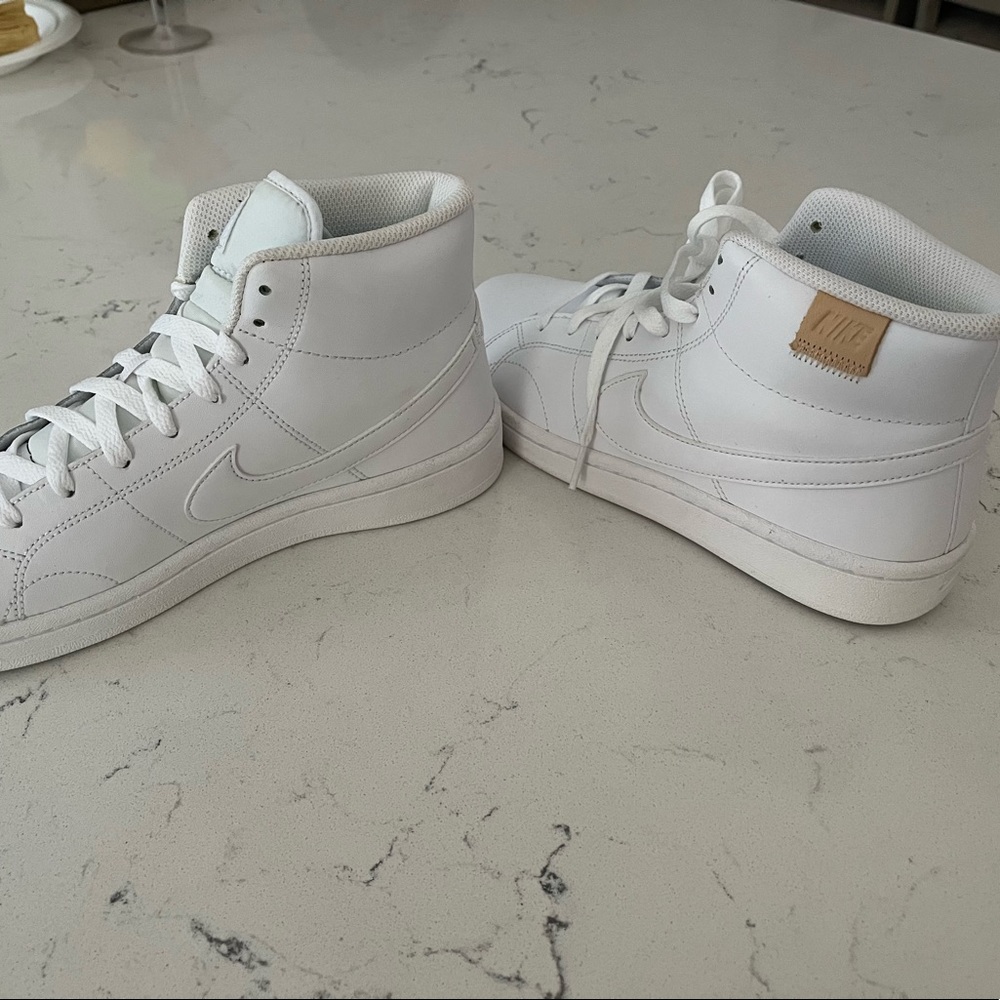 White Nike Blazers